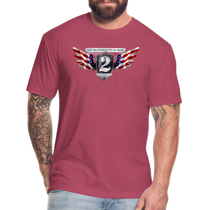 The Brotherhood of Arms Fitted Cotton/Poly T-Shirt - heather burgundy